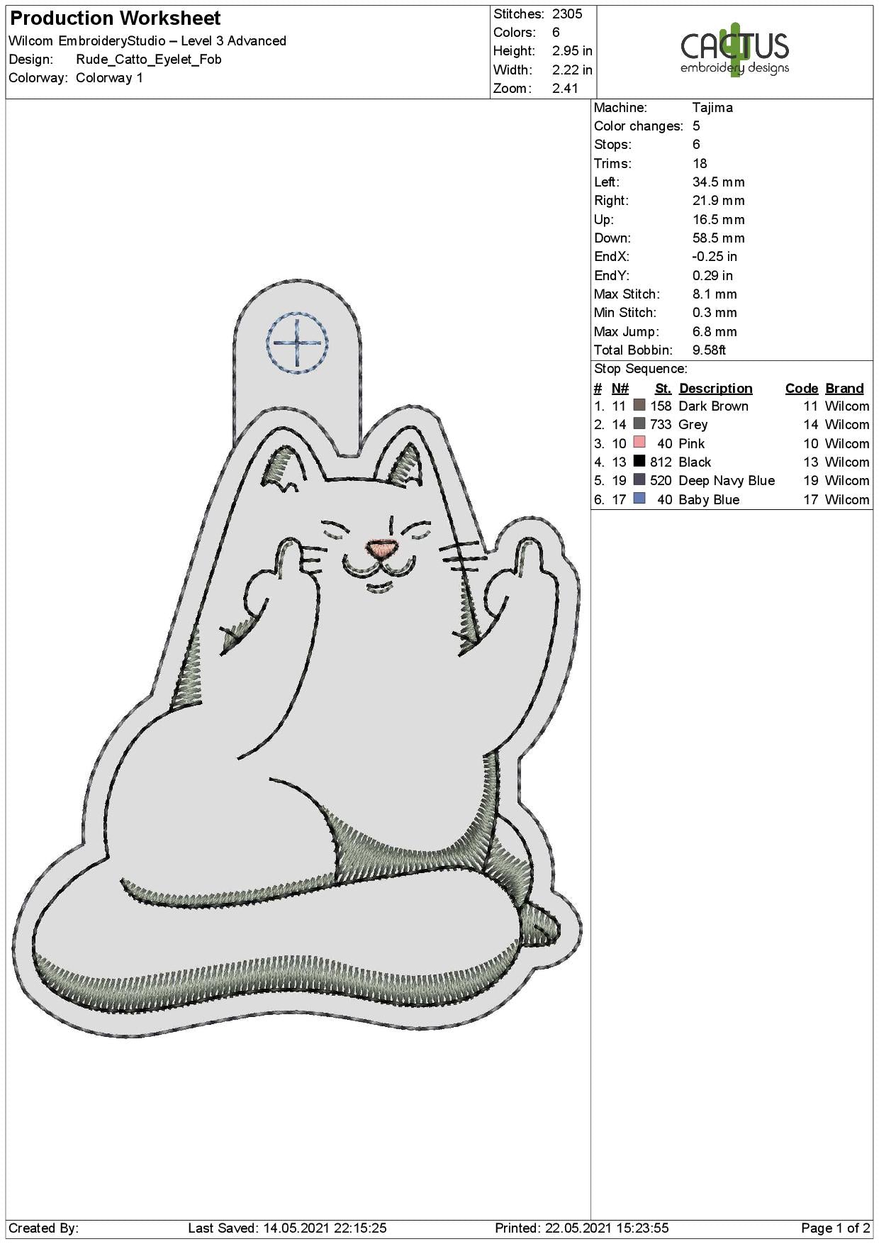 Rude Catto Snap Tab & Eyelet Fob