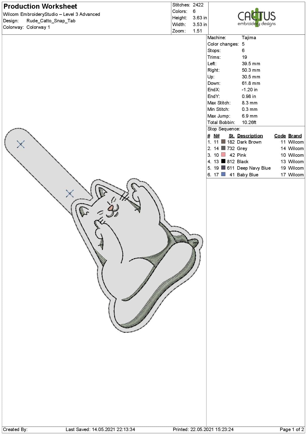 Rude Catto Snap Tab & Eyelet Fob