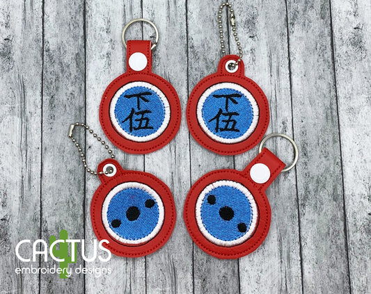 Demon Eyes Snap Tab & Eyelet Fob