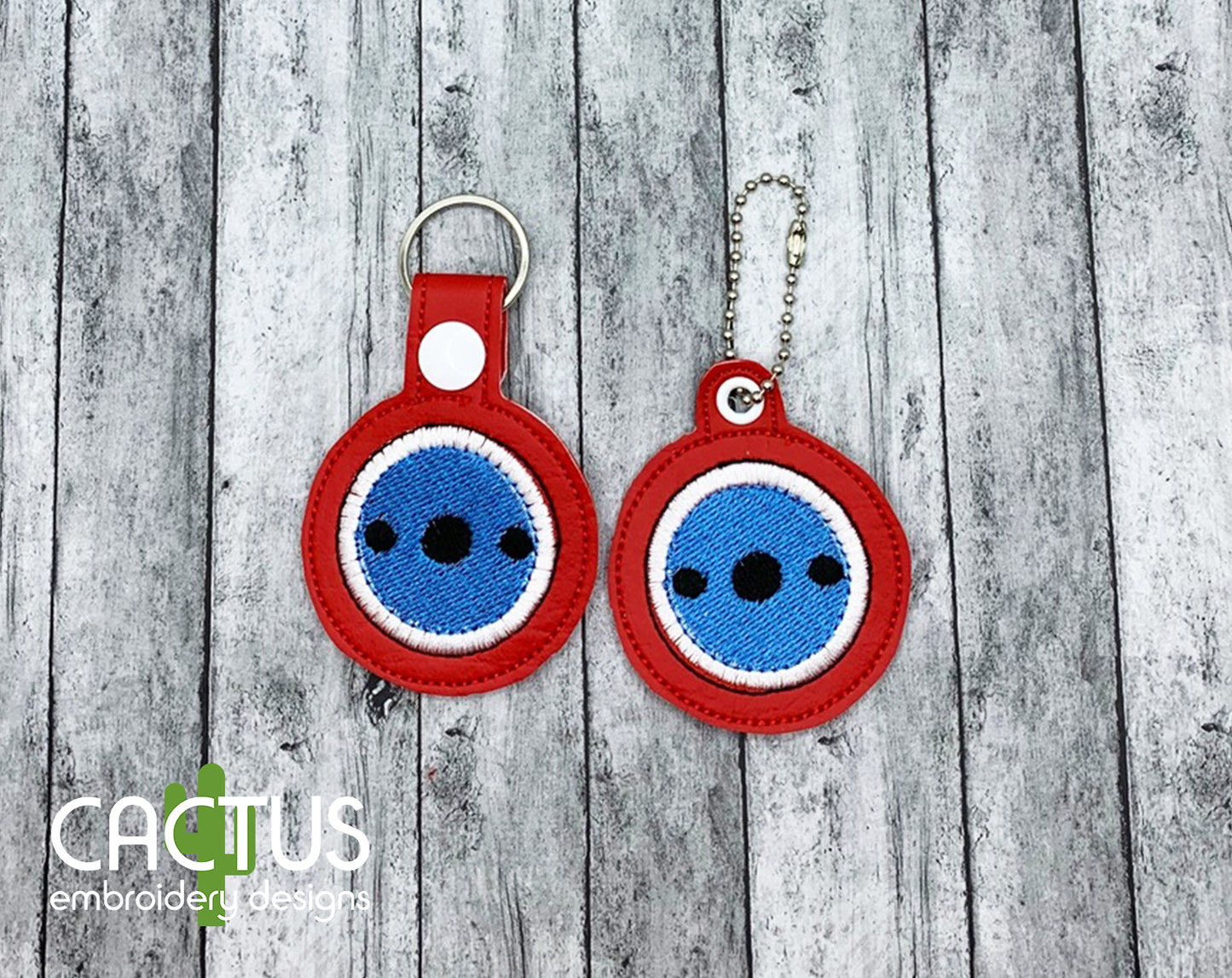 Demon Eyes Snap Tab & Eyelet Fob