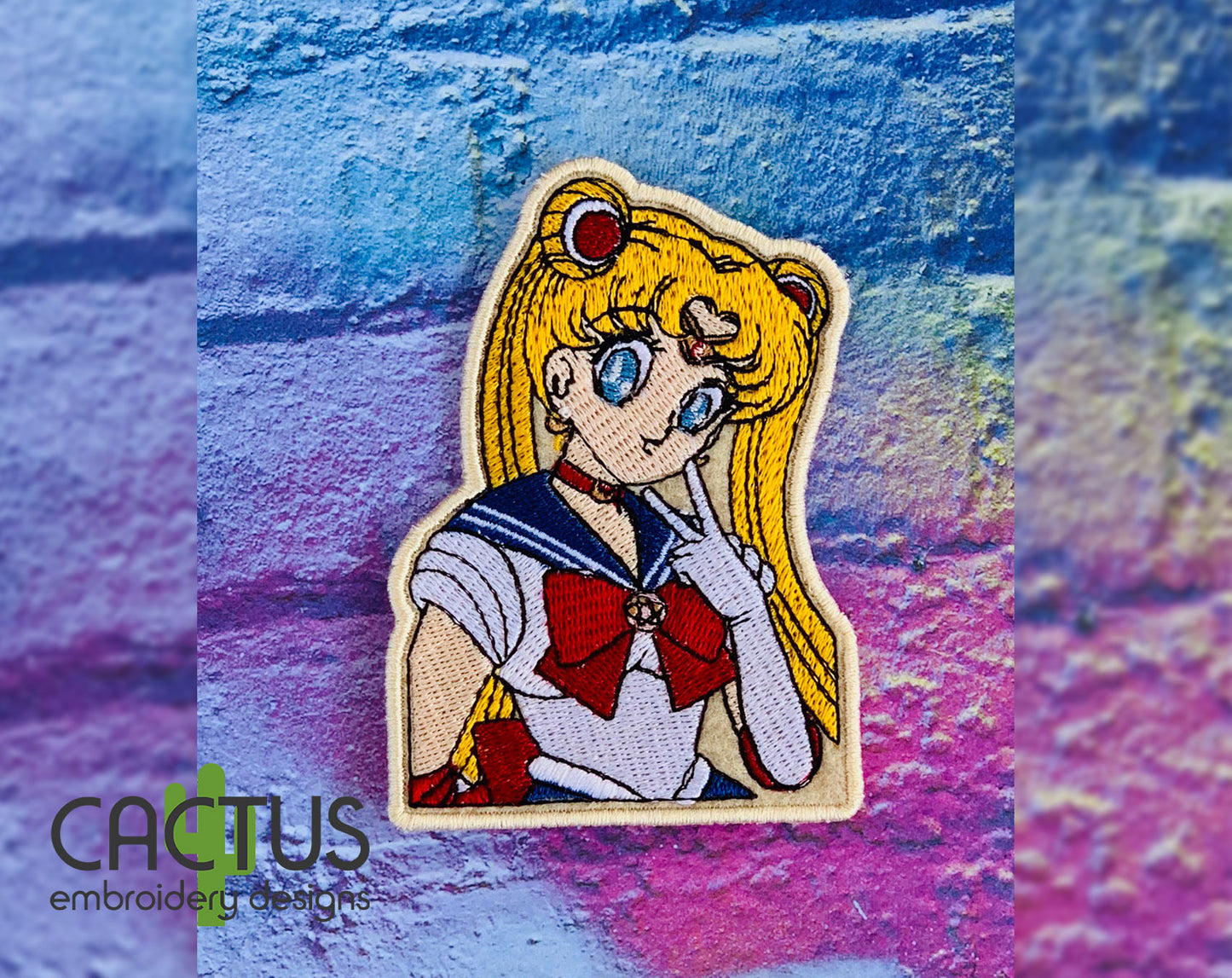 Sailor Warrior Patch Embroidery Design