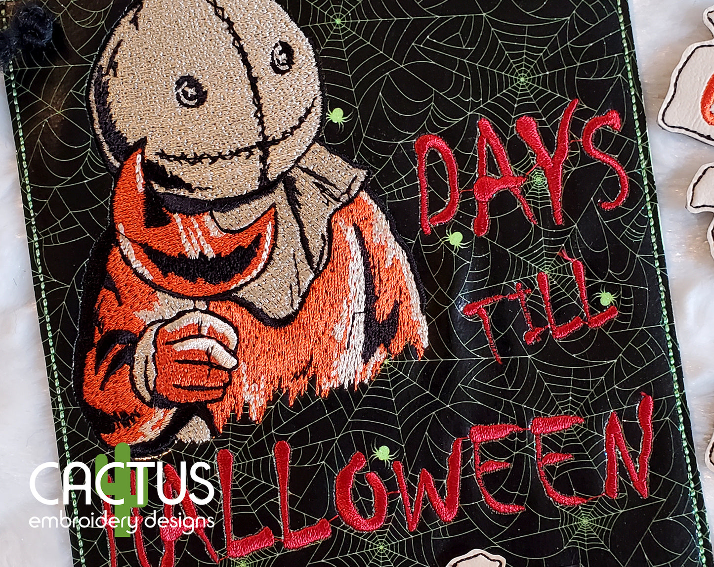 Sam Days till Halloween Countdown Embroidery Design