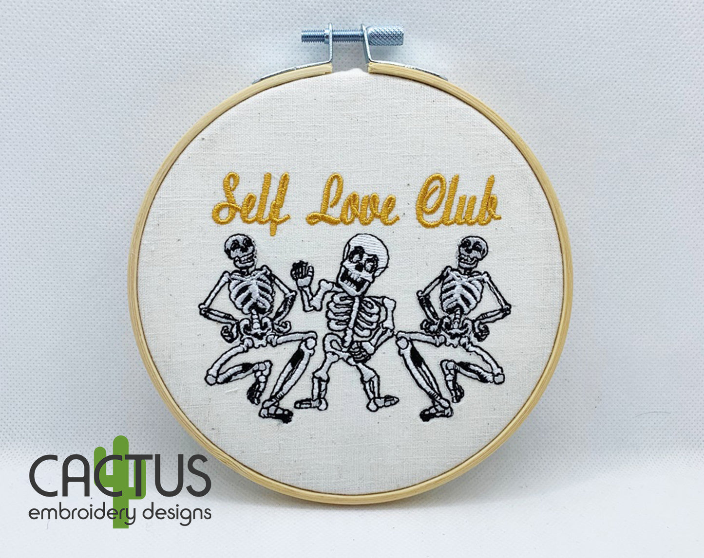 Skeletons Self Love Club Embroidery Design