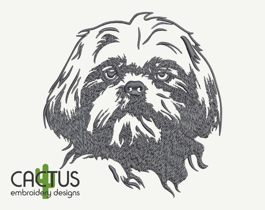 Shih Tzu Embroidery Design