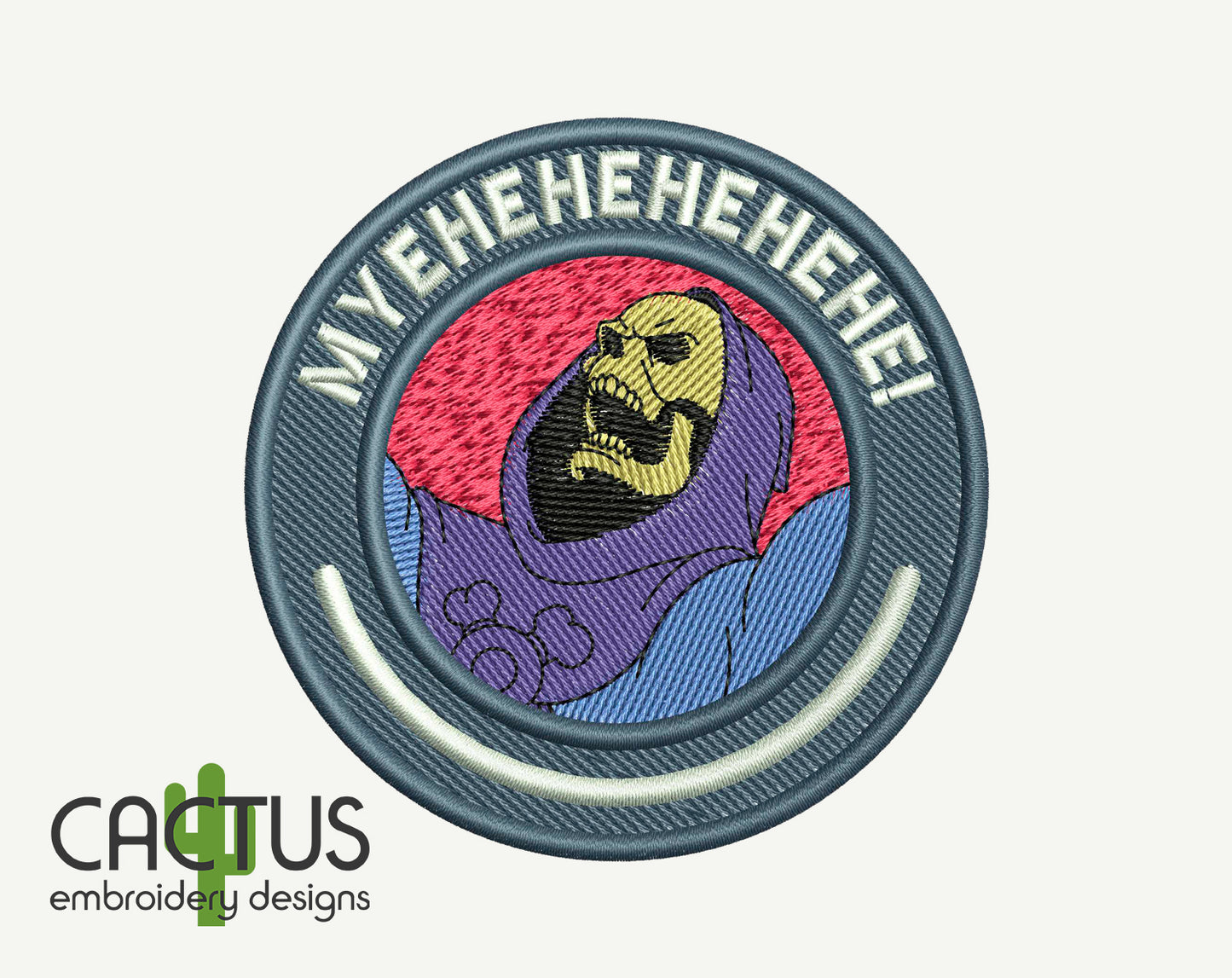 Lurk Laugh Loathe Patch Embroidery Design