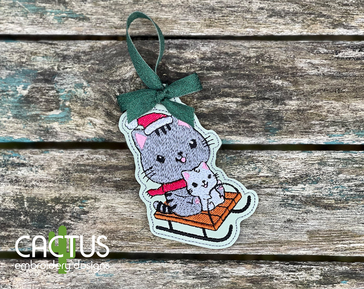 Sledding Cats Ornament
