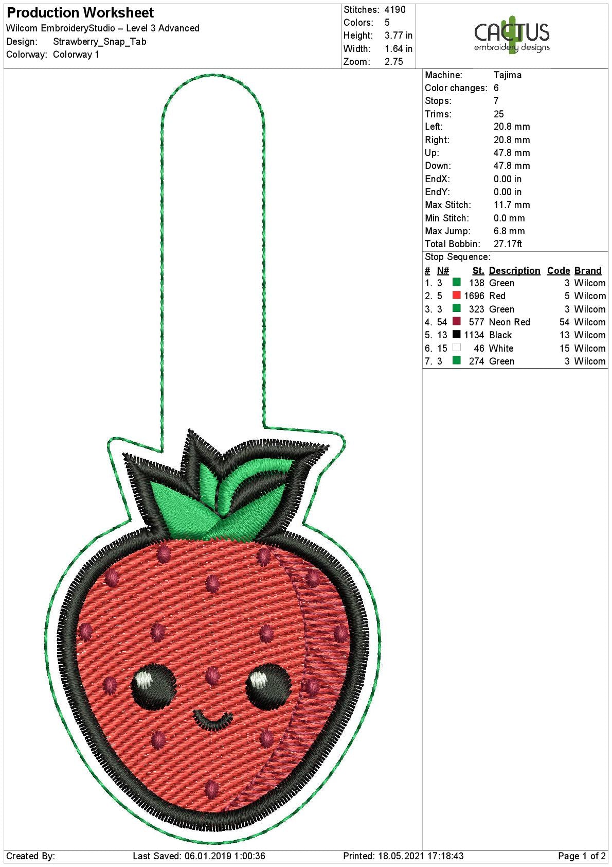 Strawberry Snap Tab