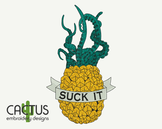 Suck It Embroidery Design