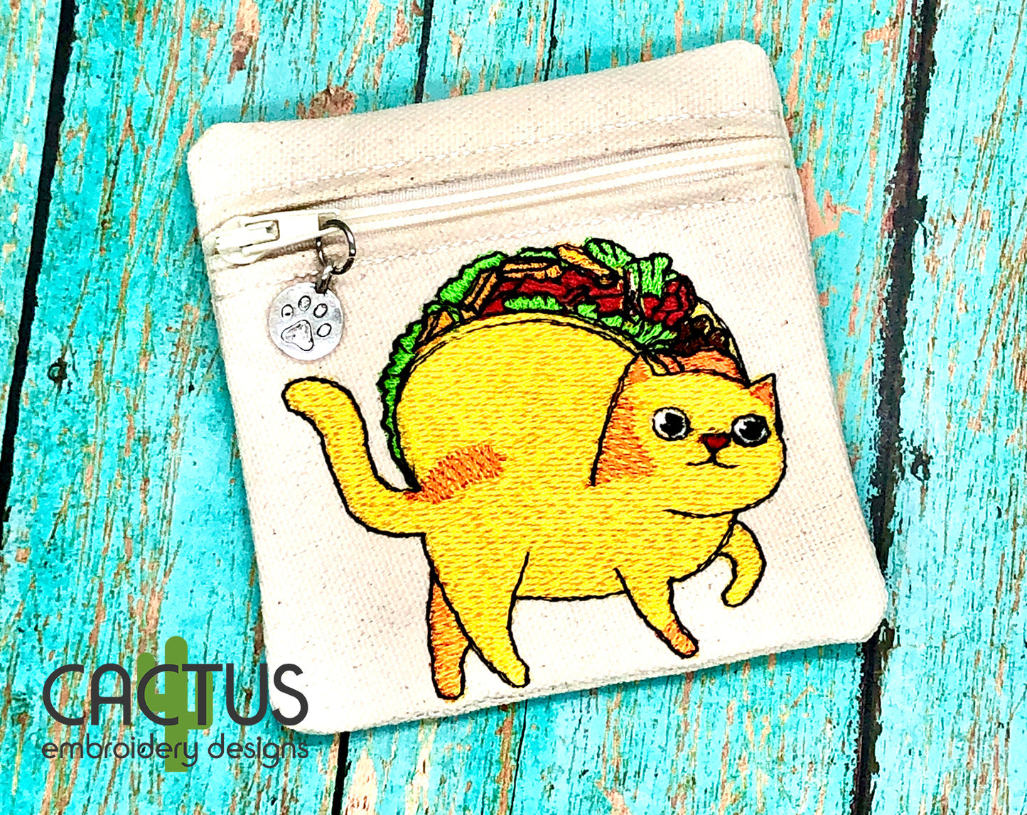 Tacocat Embroidery Design