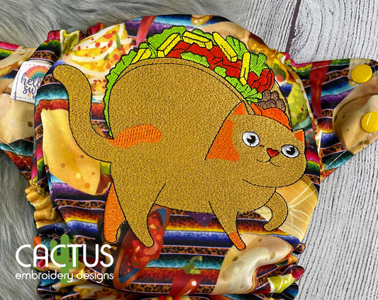 Tacocat Embroidery Design