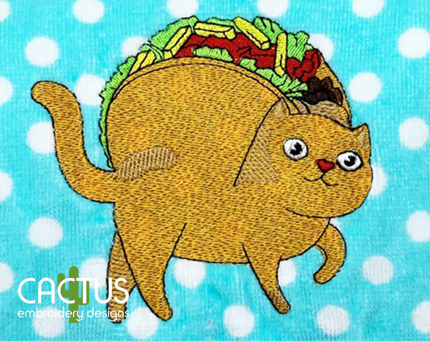 Tacocat Embroidery Design