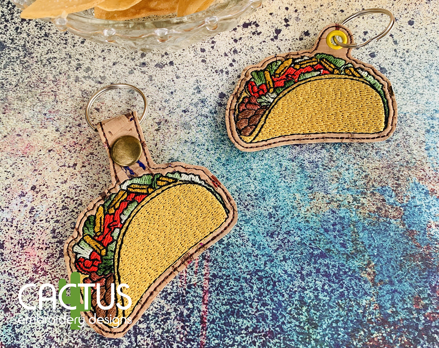 Tacos Snap Tab & Eyelet Fob