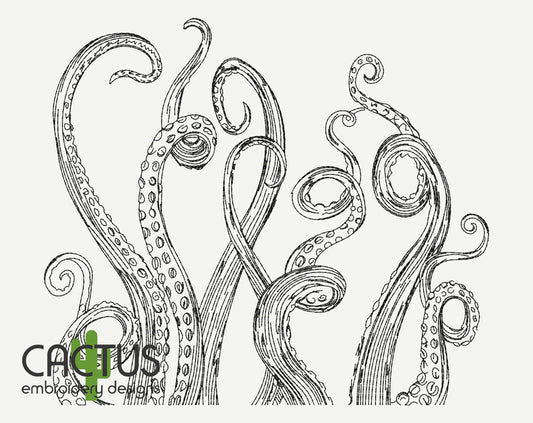 Tentacles Embroidery Design