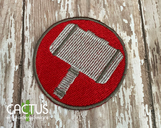 Mjolnir Patch Embroidery Design