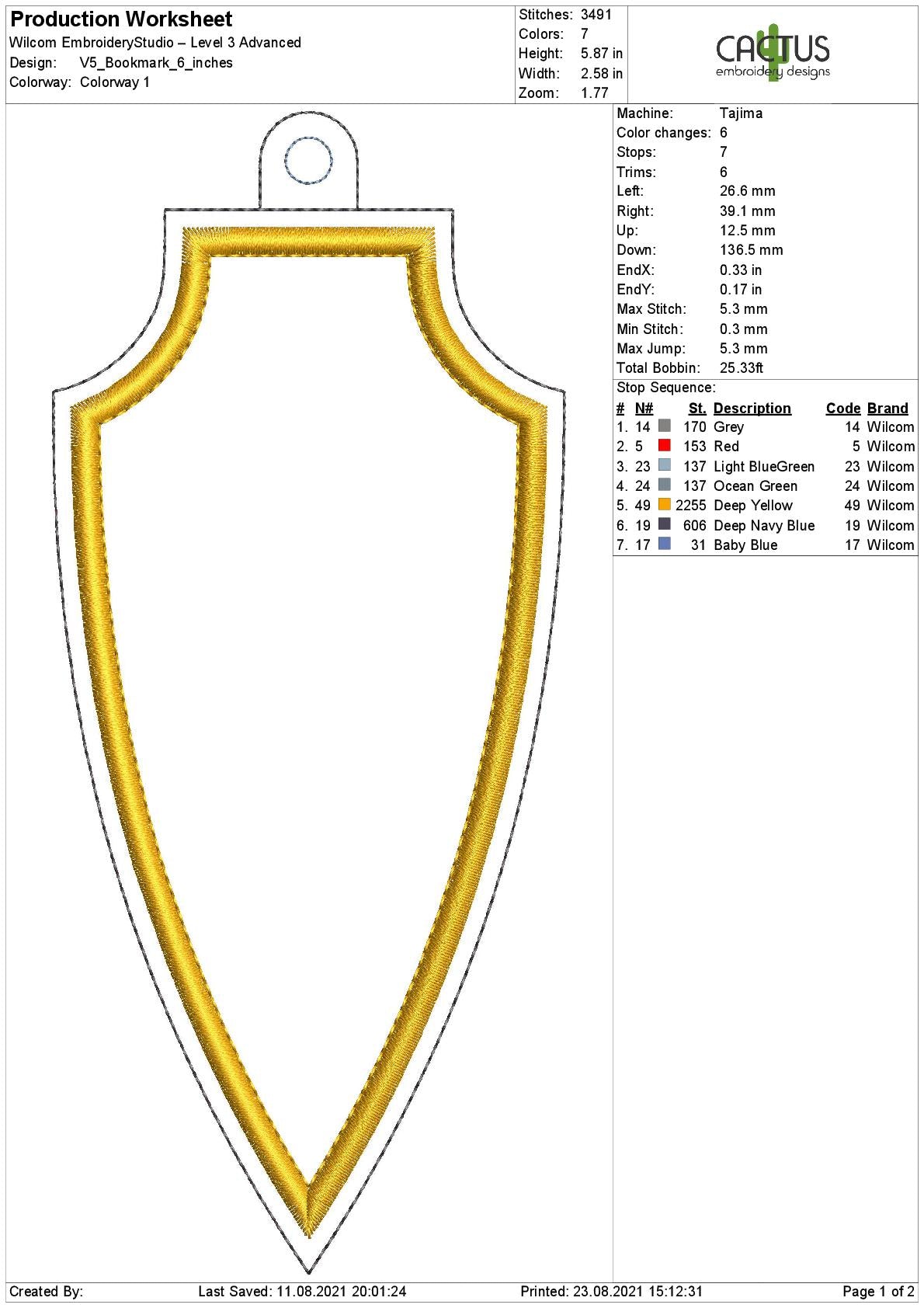 Blank Bookmark Design V5