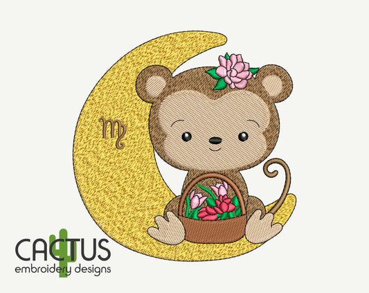 Virgo Embroidery Design
