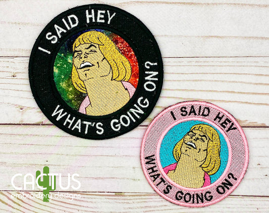 What's Going On Patch Embroidery Design