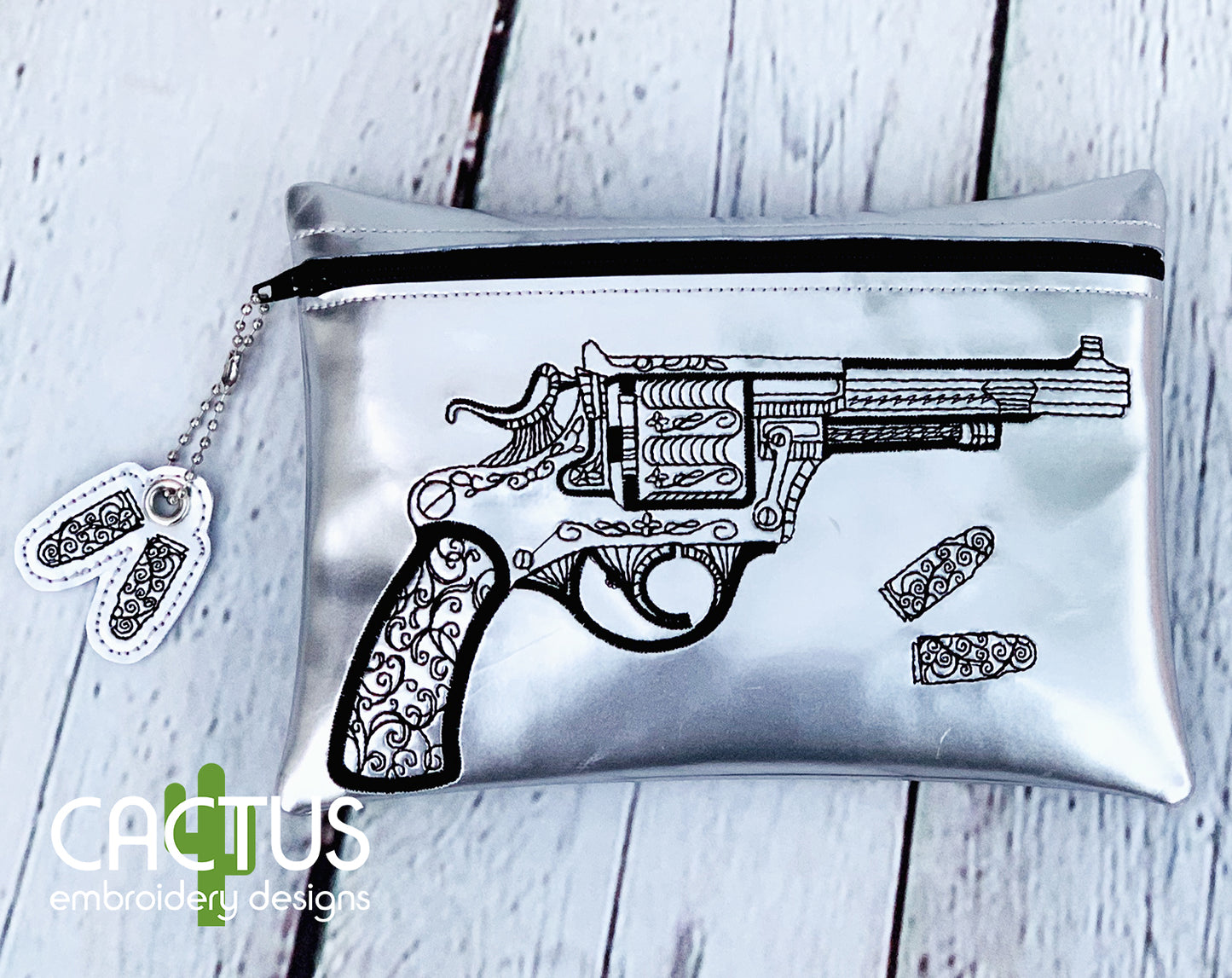 Weapon Zipper Bag & Bullets Zipper Pull