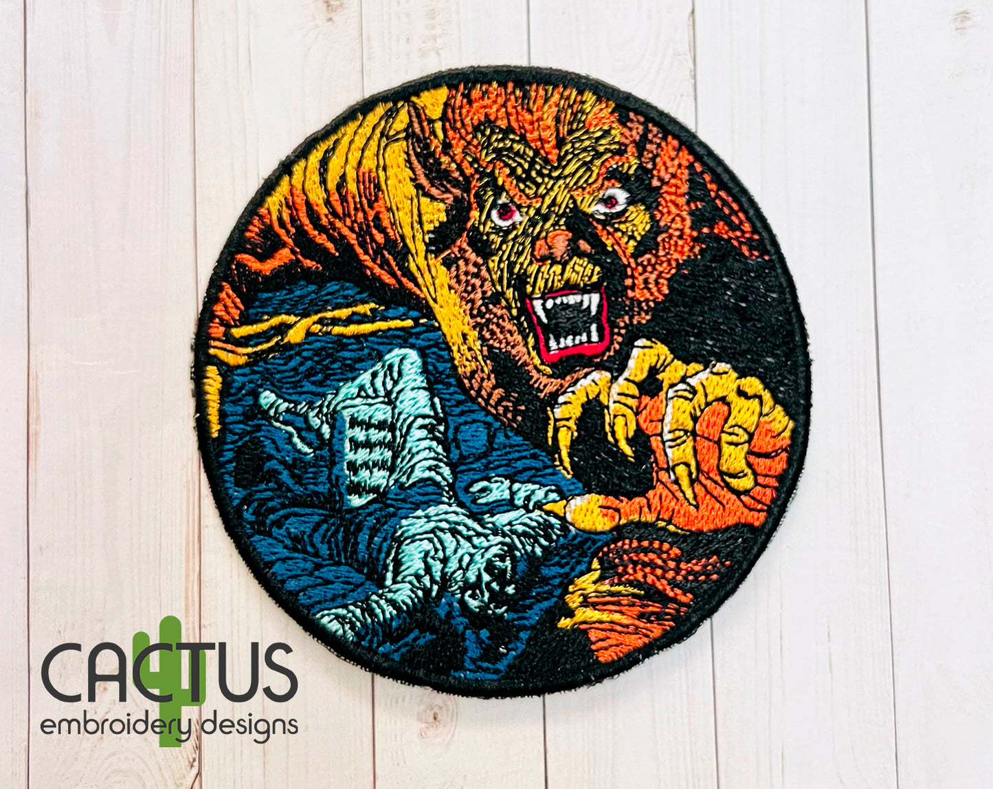 Werewolf Patch Embroidery Design