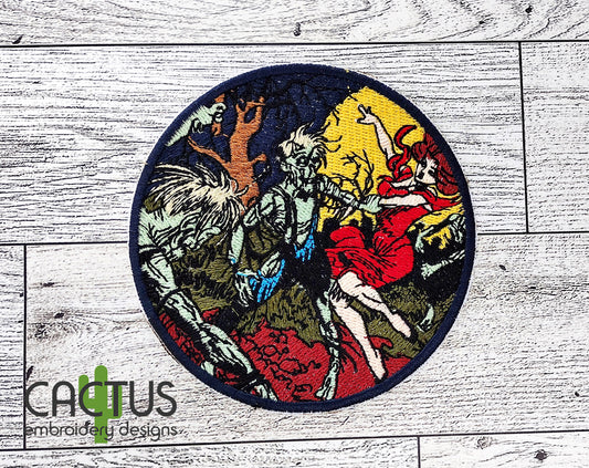 Zombie Patch Embroidery Design