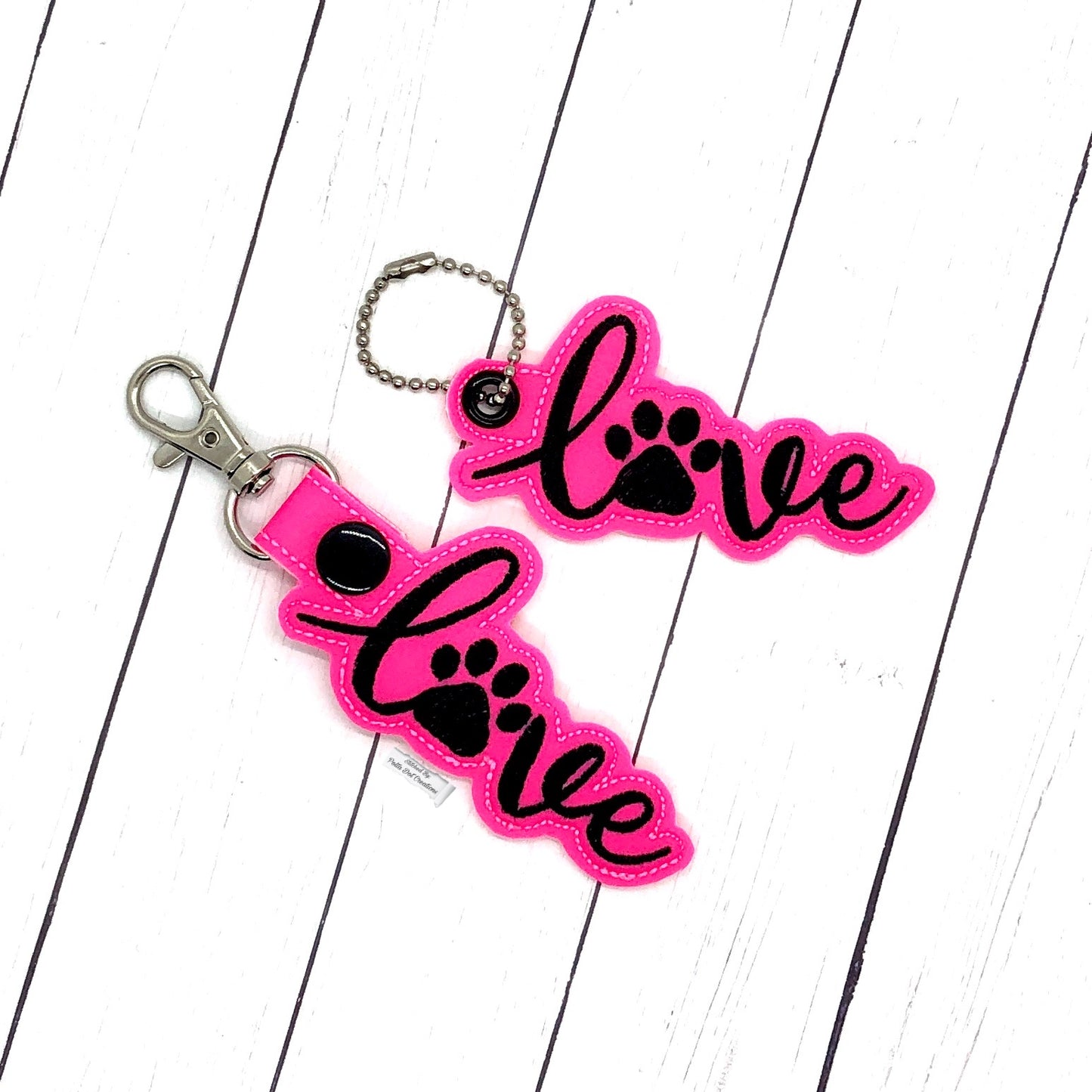 Love Paw Snap Tab & Eyelet Fob