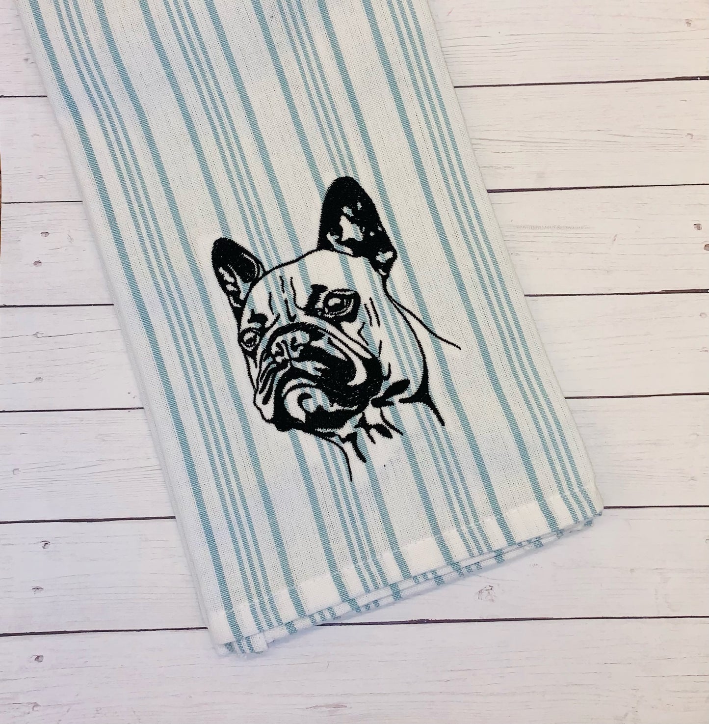 French Bulldog Embroidery Design