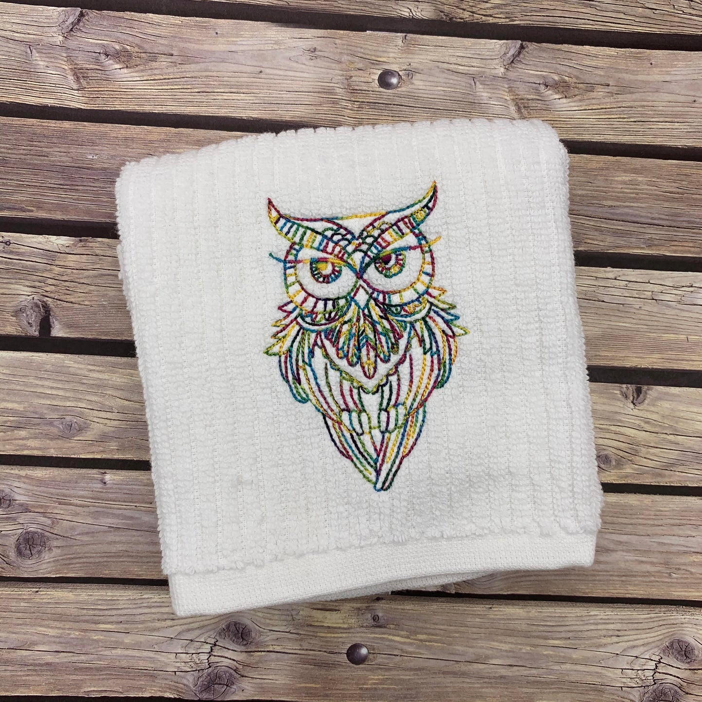 Grumpy Owl Embroidery Design