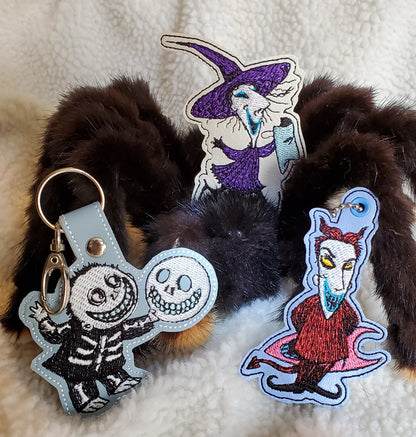 Trick or Treaters Set of Eyelet Fob, Feltie & Snap Tab