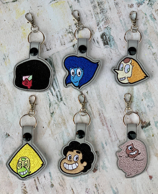 Crystal Gems Snap Tab Set of 6 Design