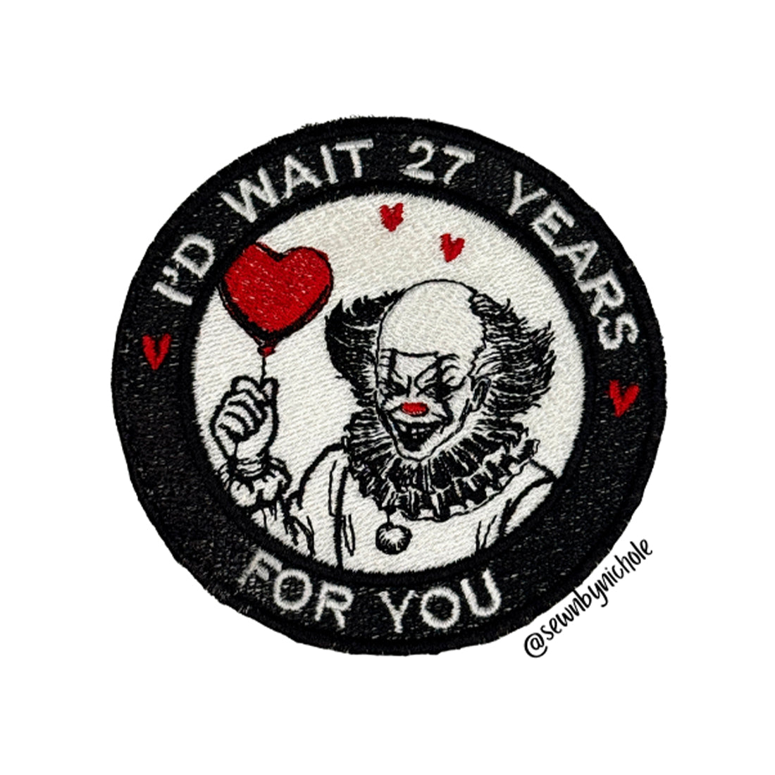 27 years Patch Embroidery Design