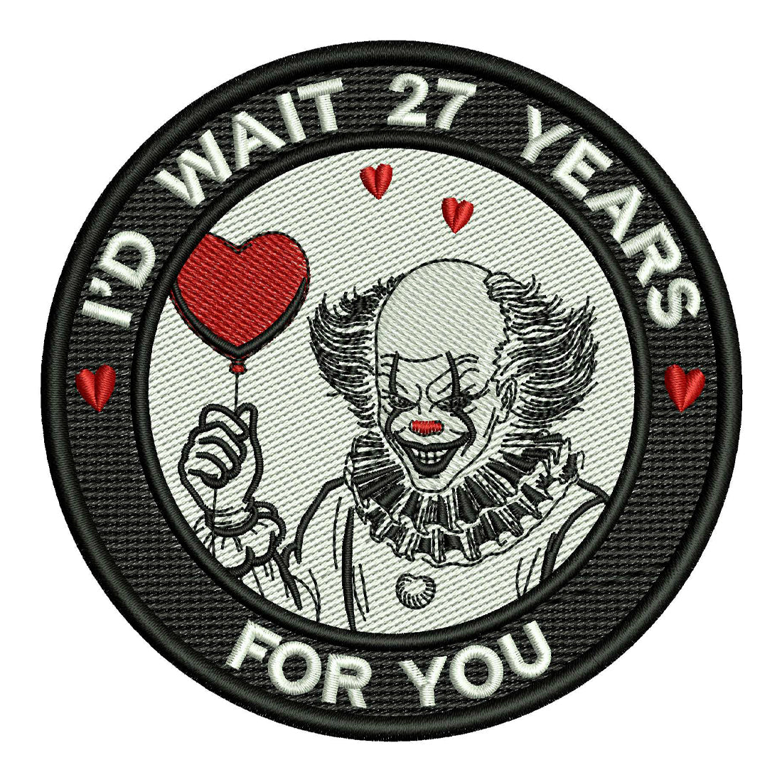 27 years Patch Embroidery Design