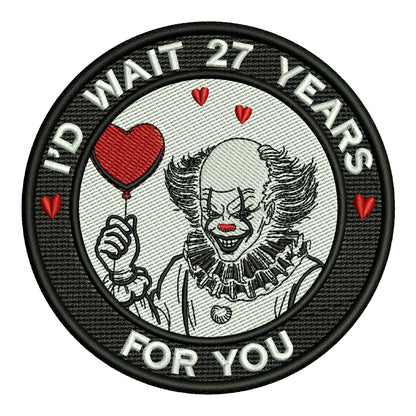 27 years Patch Embroidery Design