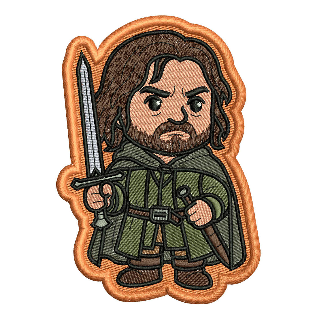 High King Patch Embroidery Design