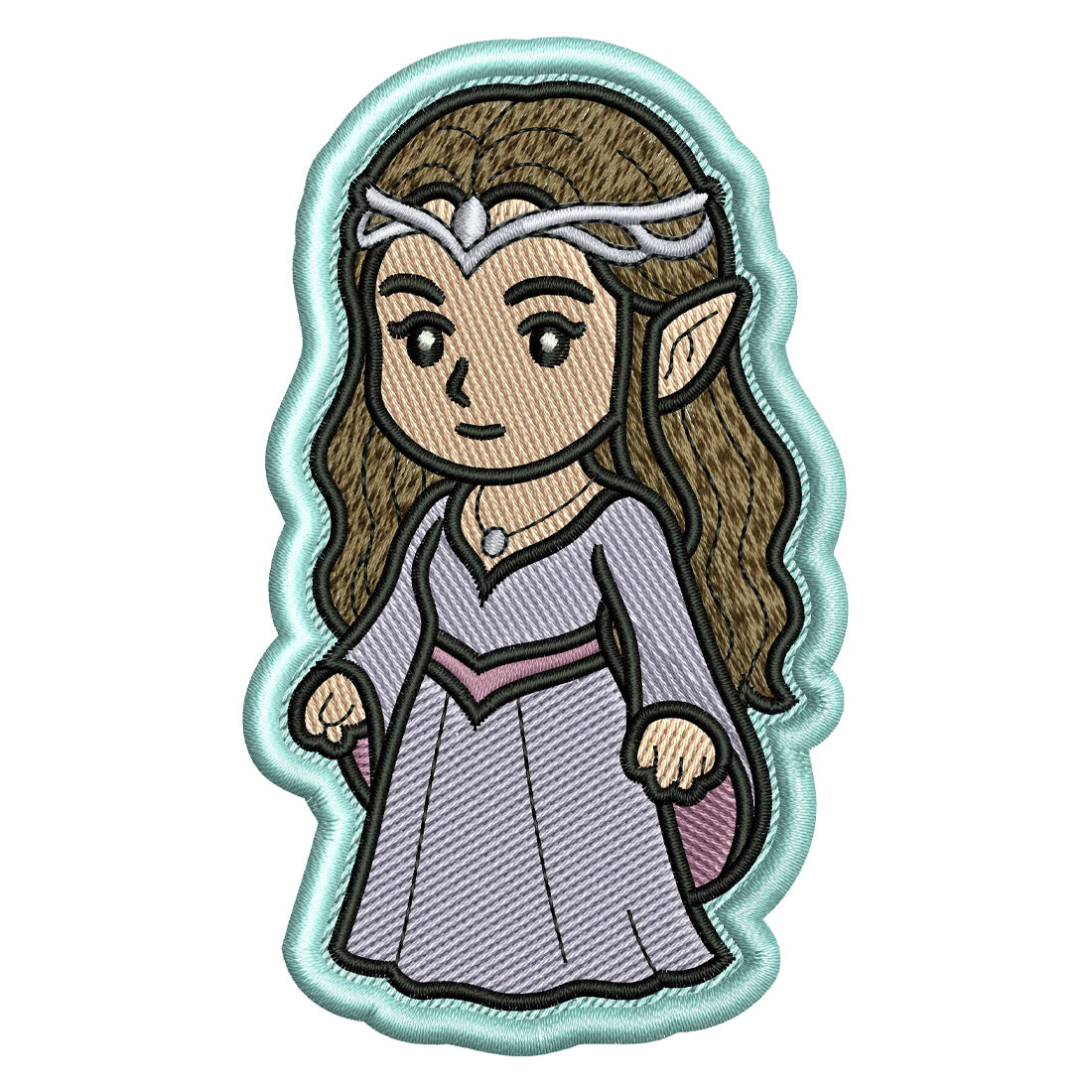 Elven Lady Patch Embroidery Design