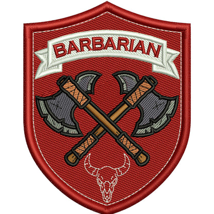 Barbarian Patch Embroidery Design