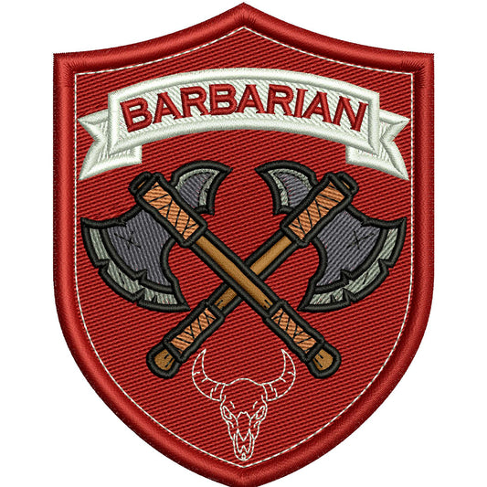 Barbarian Patch Embroidery Design