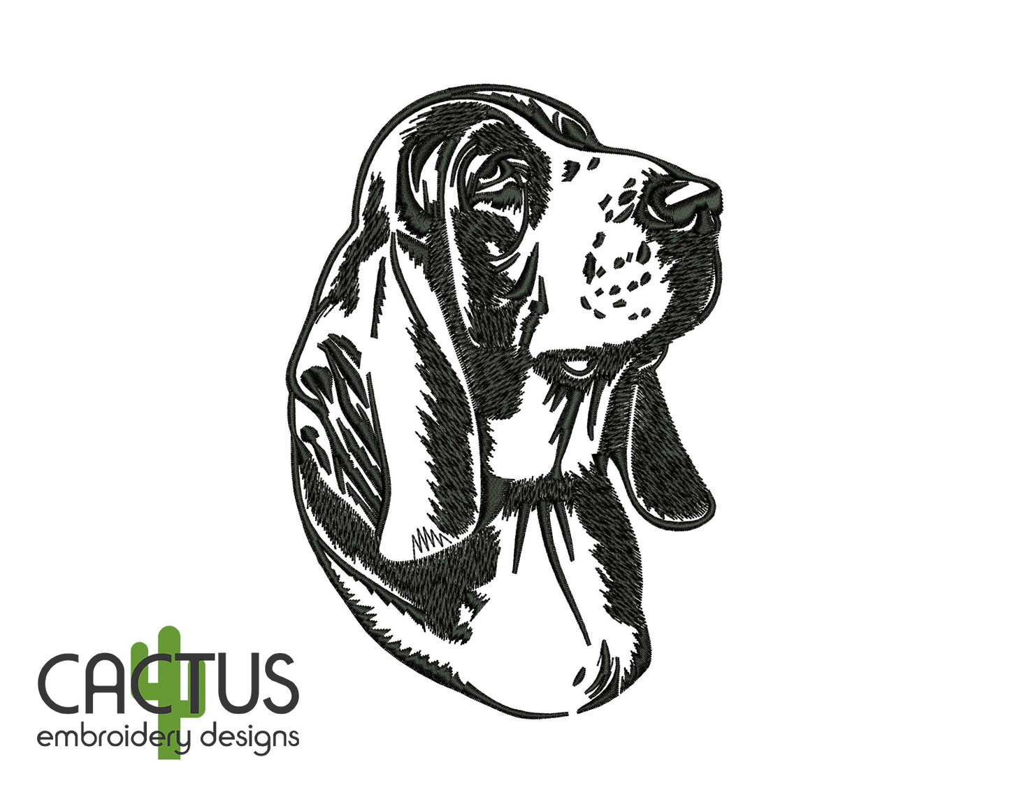 Basset Hound Embroidery Design