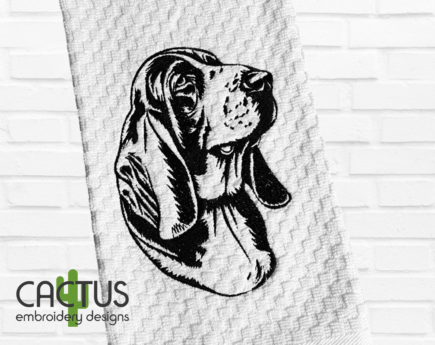 Basset Hound Embroidery Design