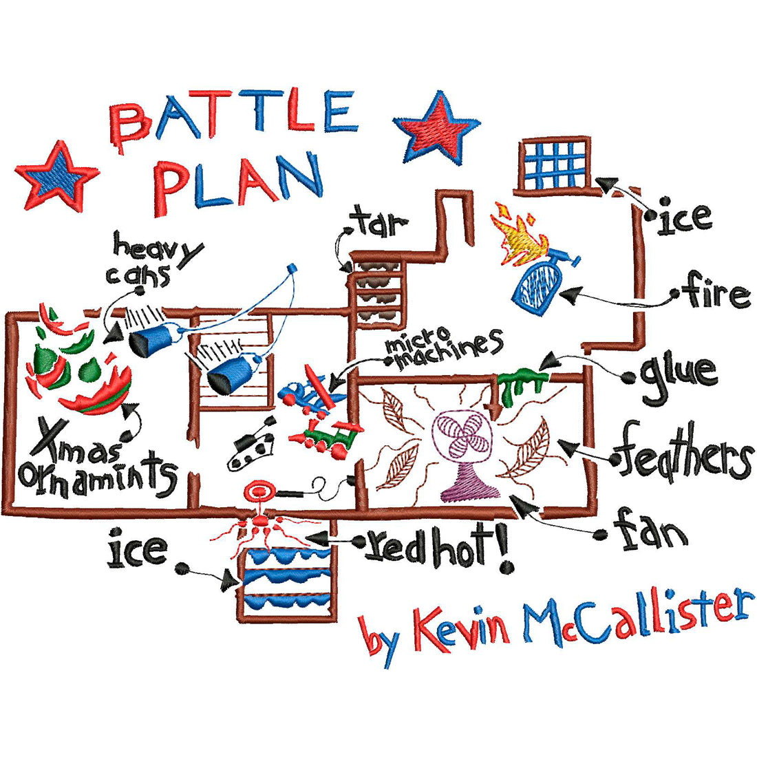 Battle Plan Embroidery Design