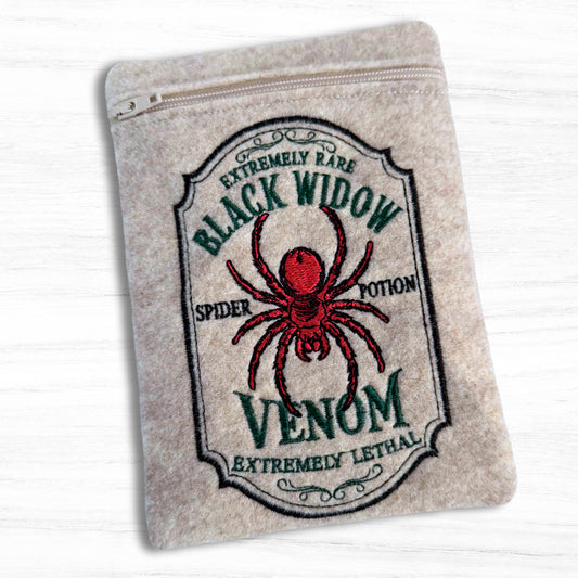 Black Widow Venom Zipper Bag