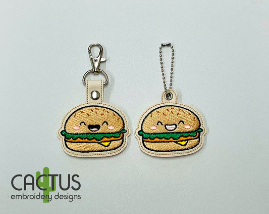 Burger Snap Tab & Eyelet Fob