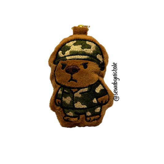 Capybara Soldier Plushie