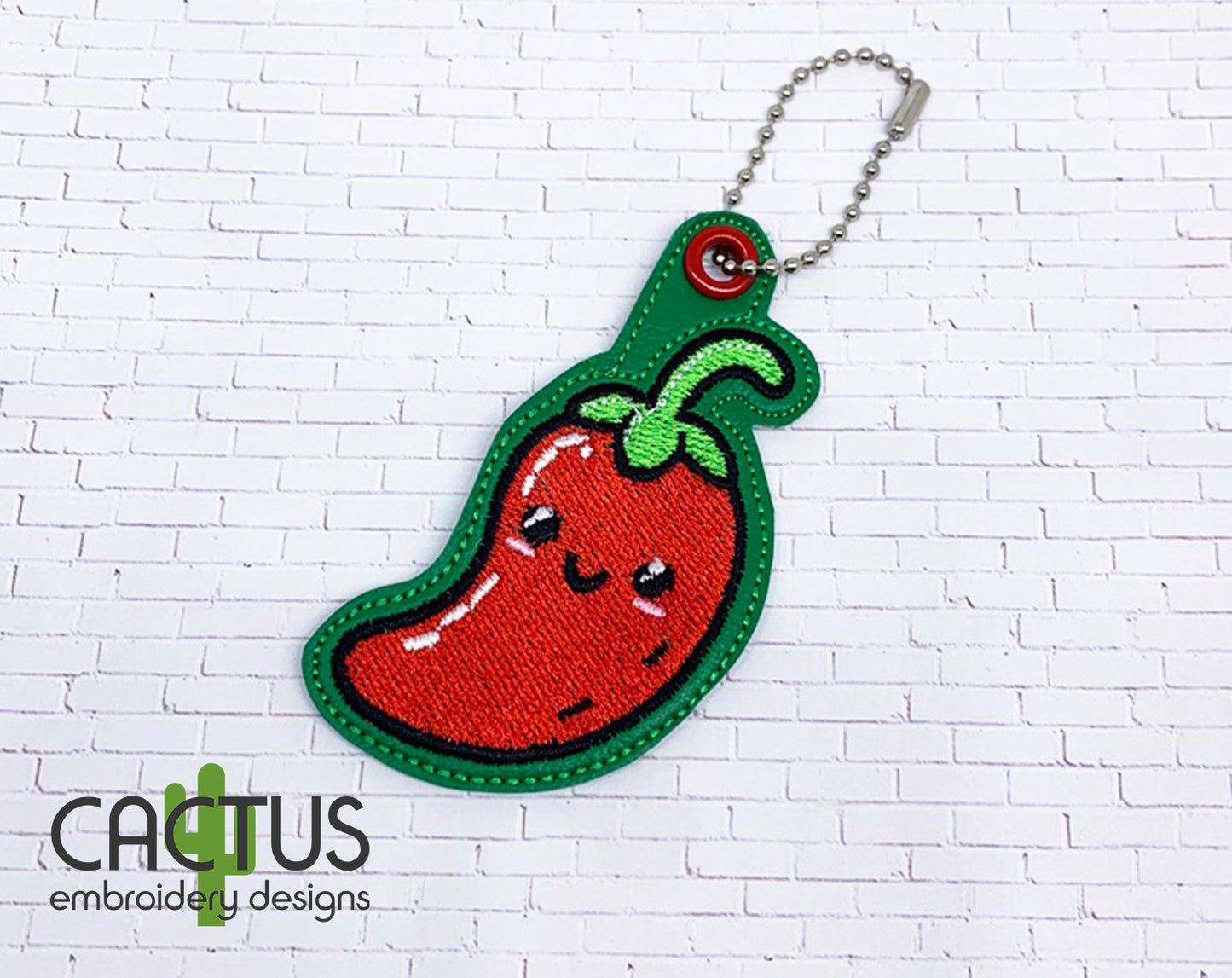 Chilli Pepper Snap Tab & Eyelet Fob