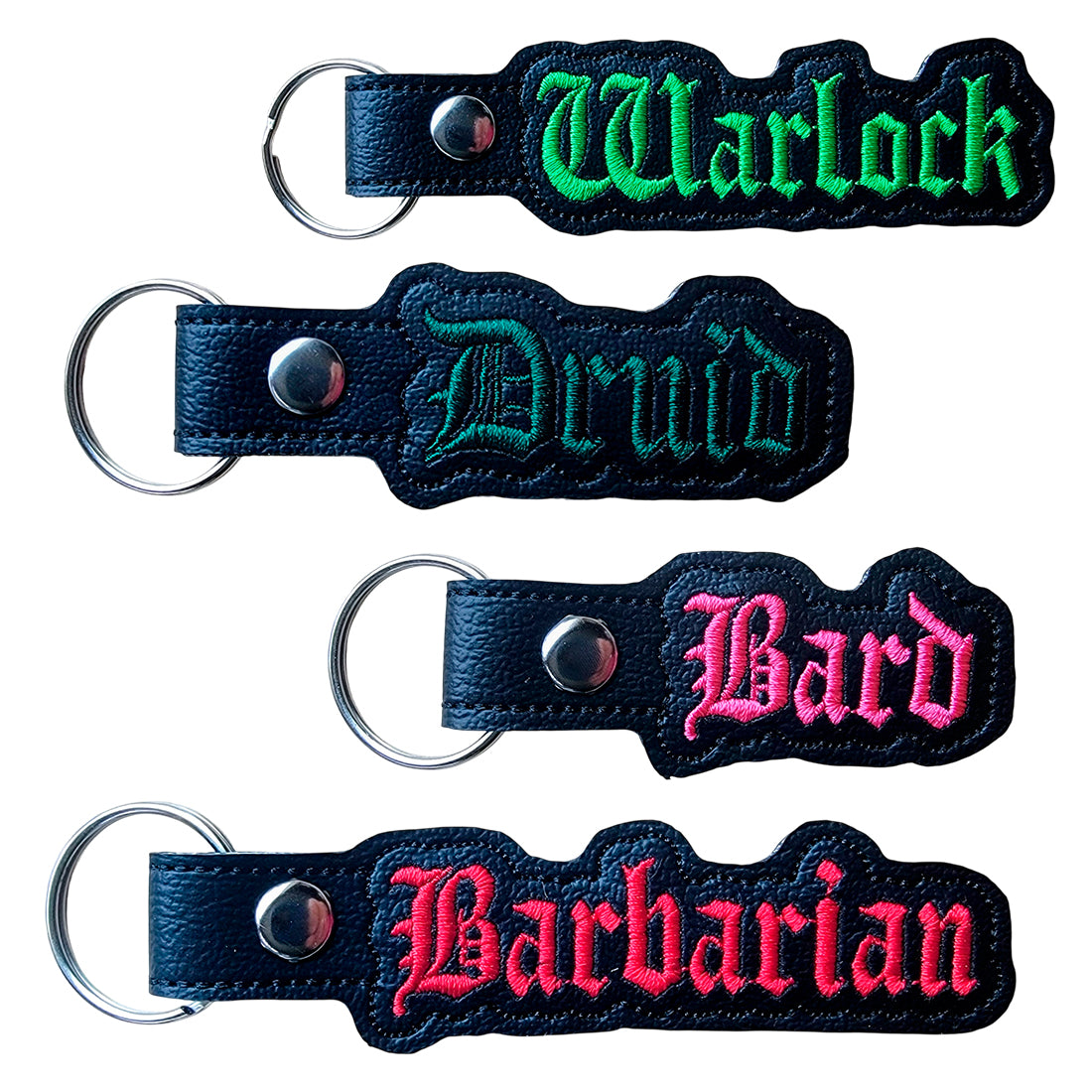 Classes 1st Bundle of Eyelet Fob & Snap Tab (Barbarian, Bard, Druid, Warlock)
