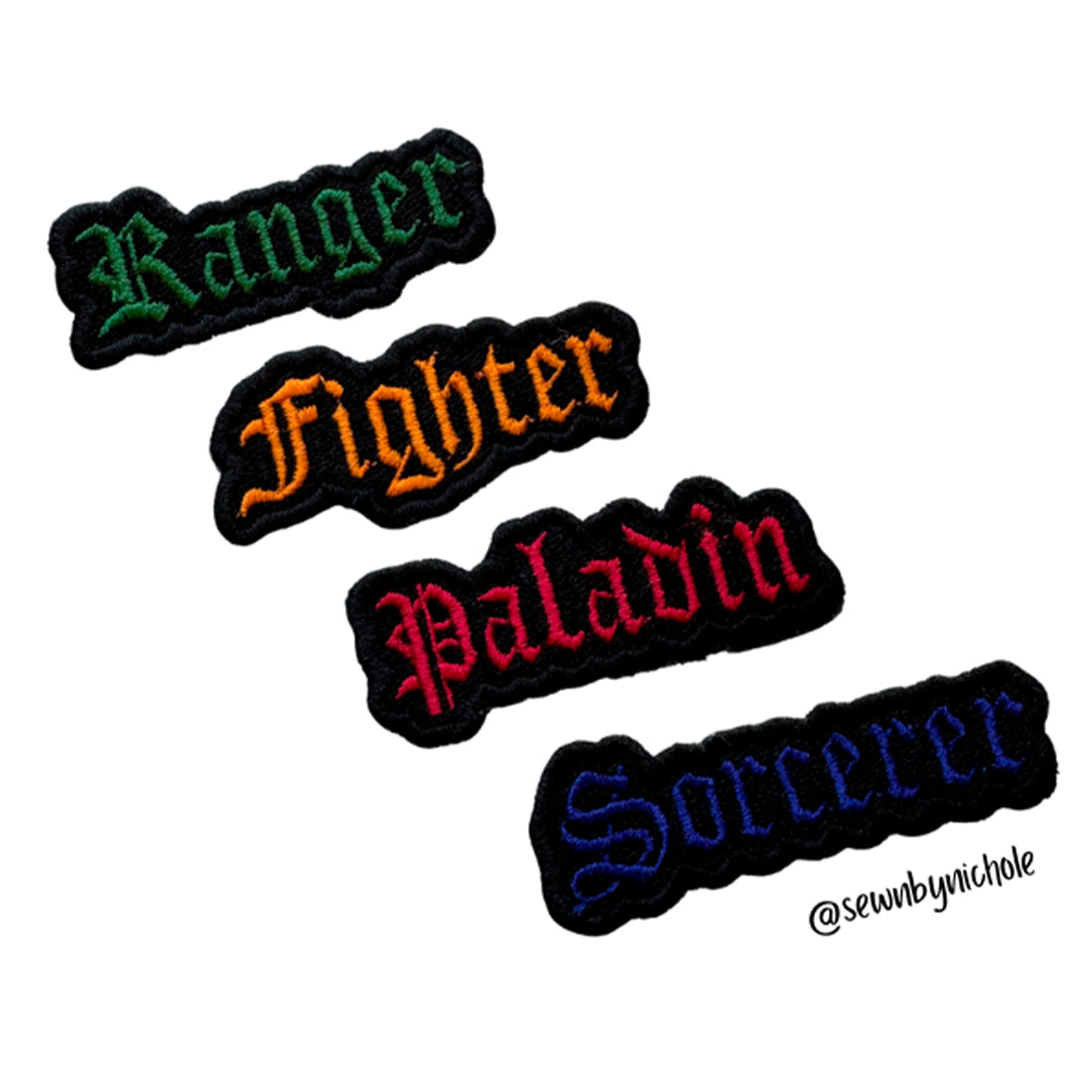 Classes 3rd Bundle Patch Embroidery Designs (Fighter, Paladin, Ranger, Sorcerer)