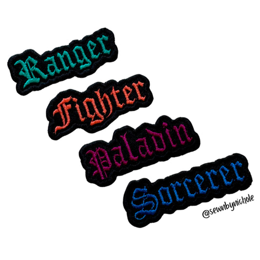 Classes 3rd Bundle Patch Embroidery Designs (Fighter, Paladin, Ranger, Sorcerer)
