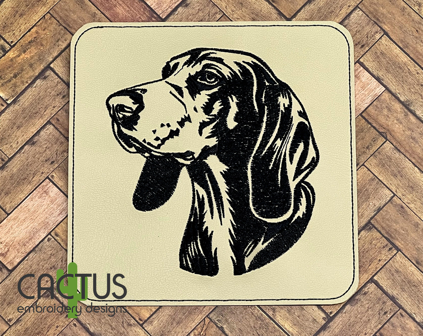 Coonhound Embroidery Design