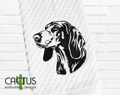 Coonhound Embroidery Design