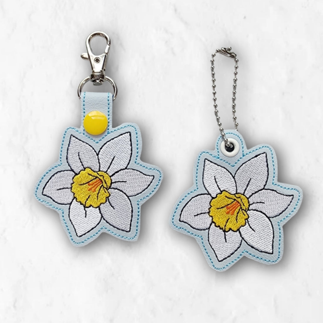 Daffodil Snap Tab & Eyelet Fob