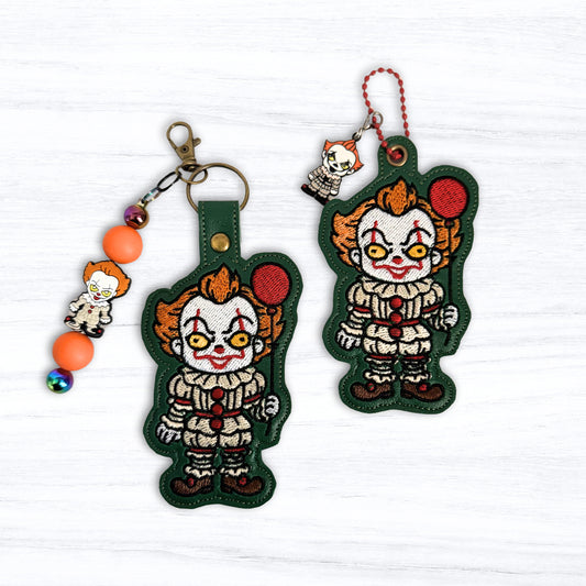Deadlights Clown Snap Tab & Eyelet Fob
